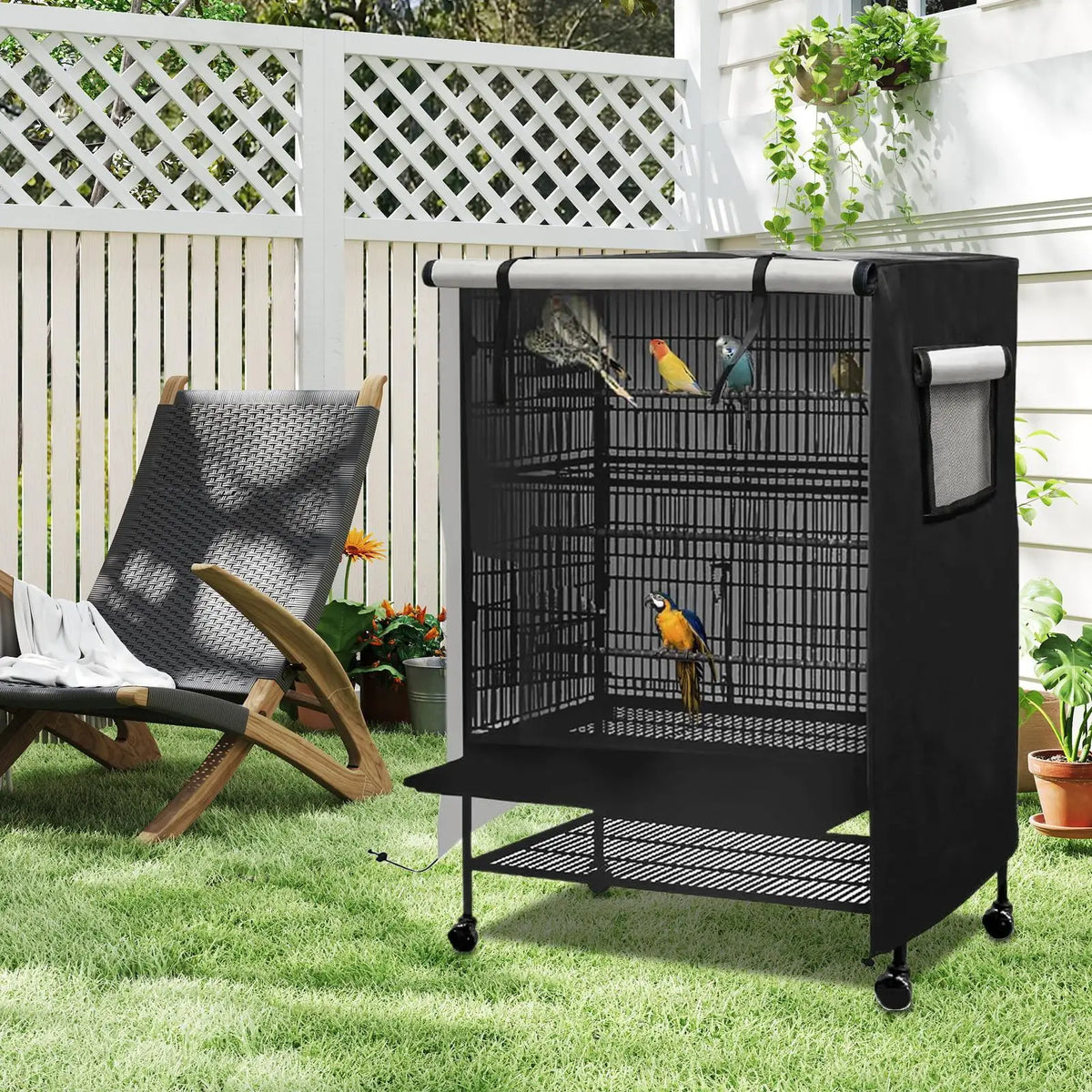 Waterproof Bird Cage Cover with Ventilation Window