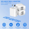 White wall adapter featuring a build-in intelligent chip and multi-protection features for USB charging.