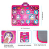 Pink interactive music dance mat with lights and anti-slip material for kids