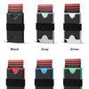 Set schlanker RFID-blockierender Kartenhalter aus Metall in verschiedenen Farben wie Schwarz, Grau, Silber, Rot, Blau und Grü