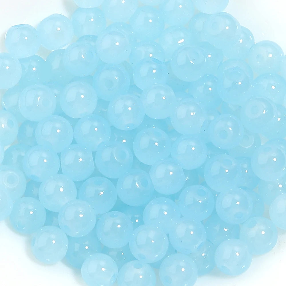 Colorful Round Glass Beads for Jewelry Making