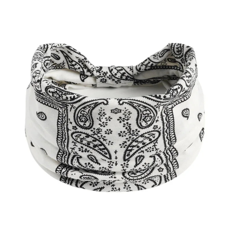Bandeau Vintage à Motif Imprimé