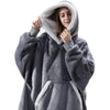Oversized Flannel & Sherpa Blanket Hoodie