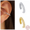 Sterling Silver Cross Ear Cuff with Zircon