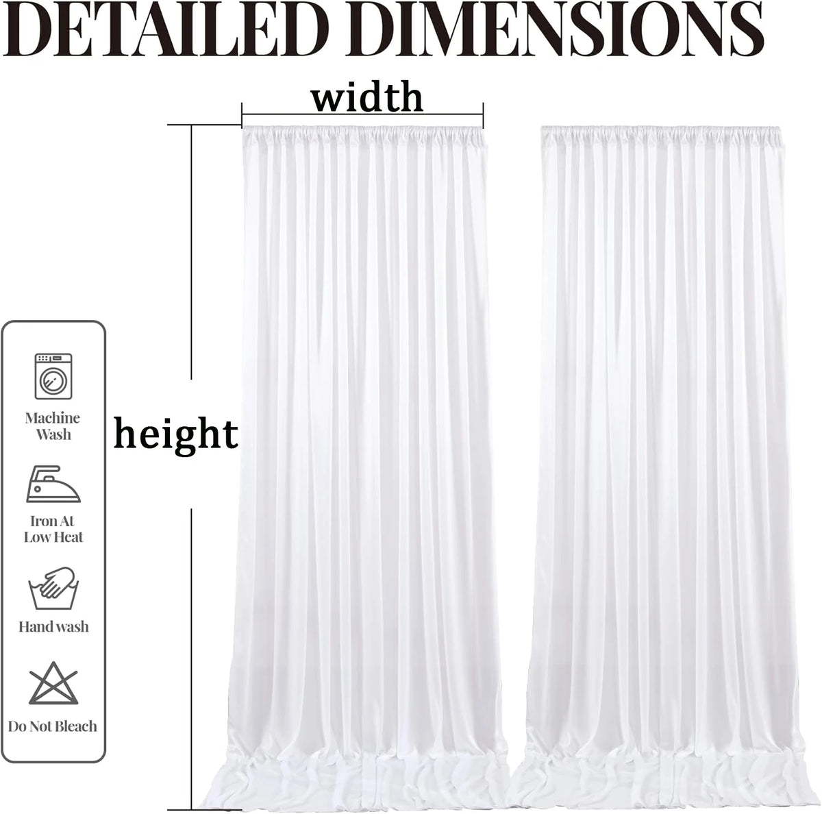 Shimmering Satin Backdrop Curtain Panels