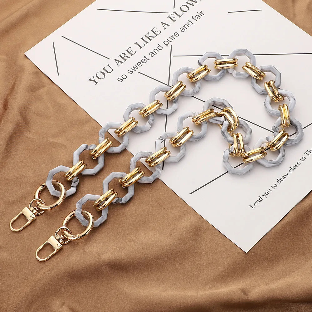 Acrylic Resin Chain Bag Strap for Purses and Crossbody Bags