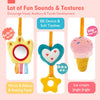 Soft Car Seat & Stroller Toy Set with Mirror, Crinkle, and Squeaky Sounds