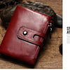 Vintage Leather Wallet with RFID Protection and Multiple Compartments