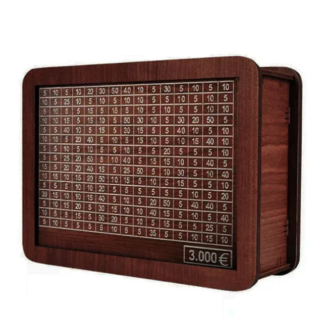 Wooden Savings Challenge Money Box