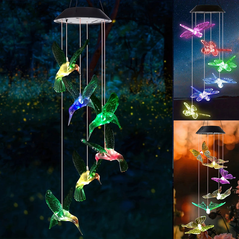 Solar-Powered Color-Changing Wind Chime