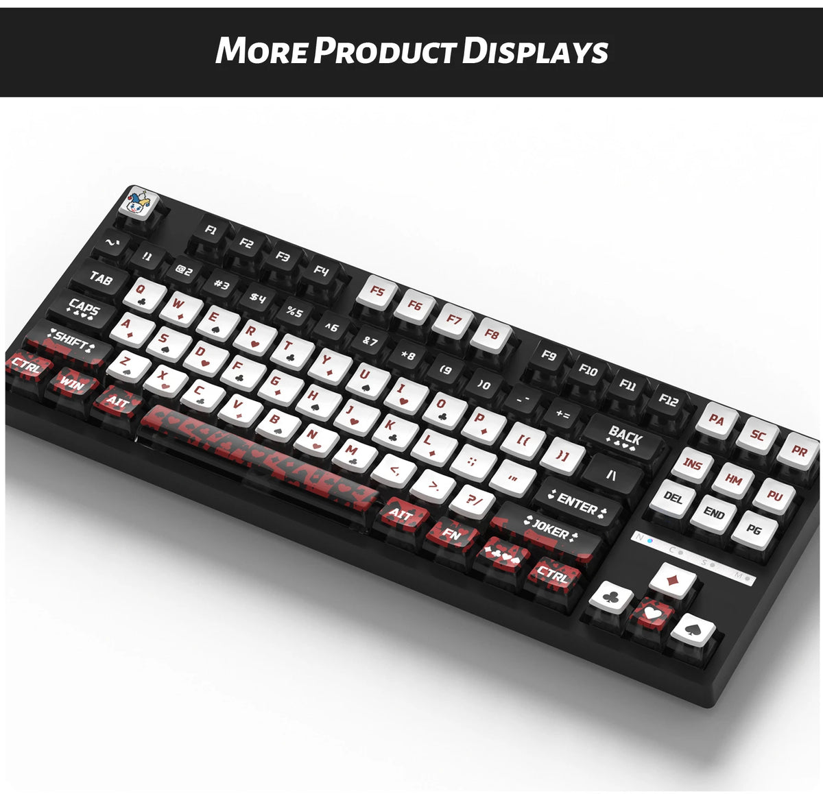 Poker Four-Sided Backlight Keycaps Set - 132 Keys PBT+PC Double-Shot for MX Switches