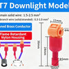 T7 Downlight Model featuring tinned brass conductors and flame retardant nylon housing for wire connections
