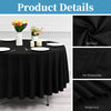 Round Solid Color Polyester Tablecloth for Weddings, Parties & Dining