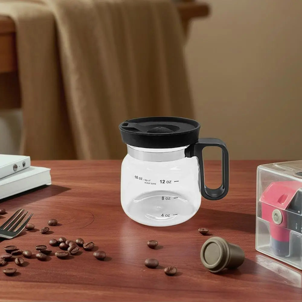 16oz Borosilicate Glass Coffee Mug with Lid