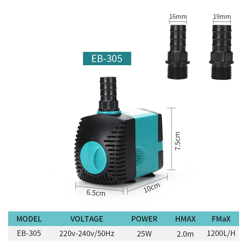 Submersible Water Pump for Aquariums and Fish Ponds