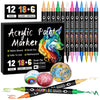 Dual-Tip Acrylic Paint Markers