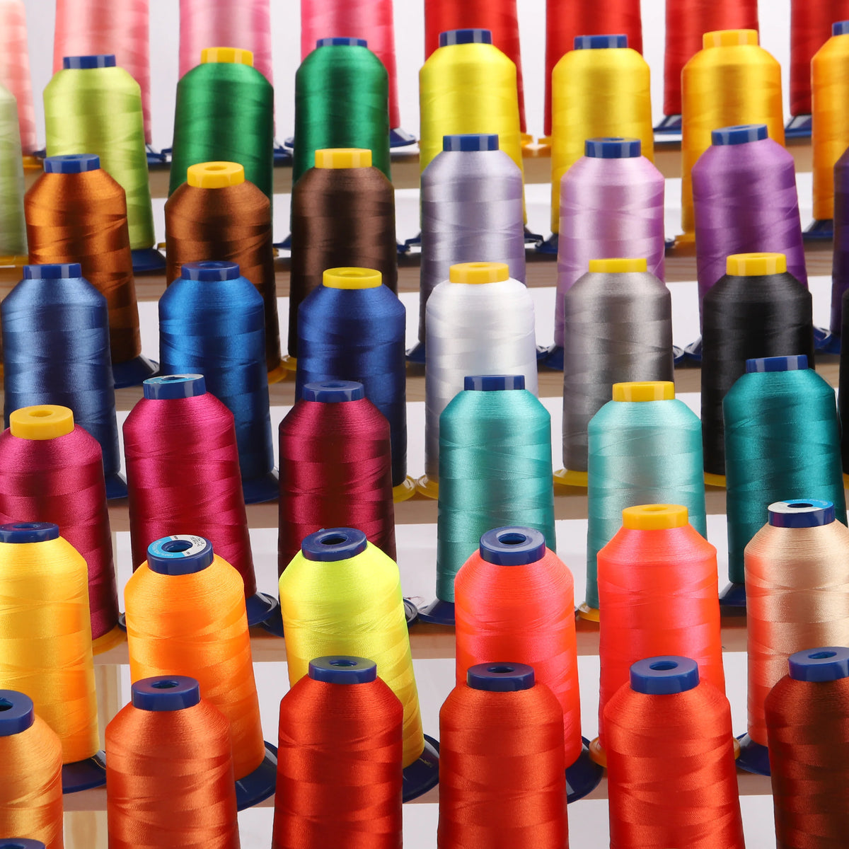 High-Tenacity Polyester Embroidery Thread (120D/2, 40wt) for Home & Industrial Machines