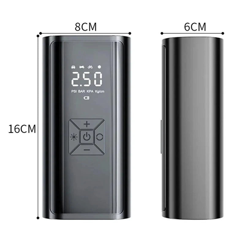 Cordless Rechargeable Tire Inflator with Digital Pressure Gauge