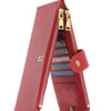 A red leather RFID blocking extra-large bifold wallet with double zipper security.