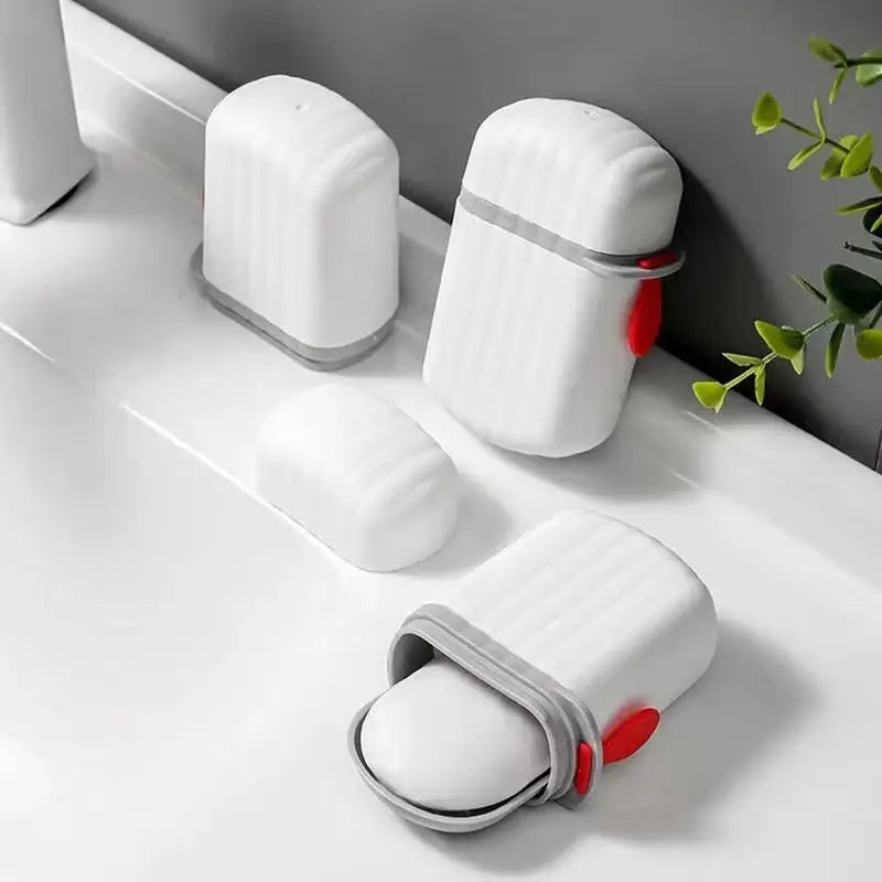 Travel Soap Box with Drainable Lid for Camping and Bathroom Use
