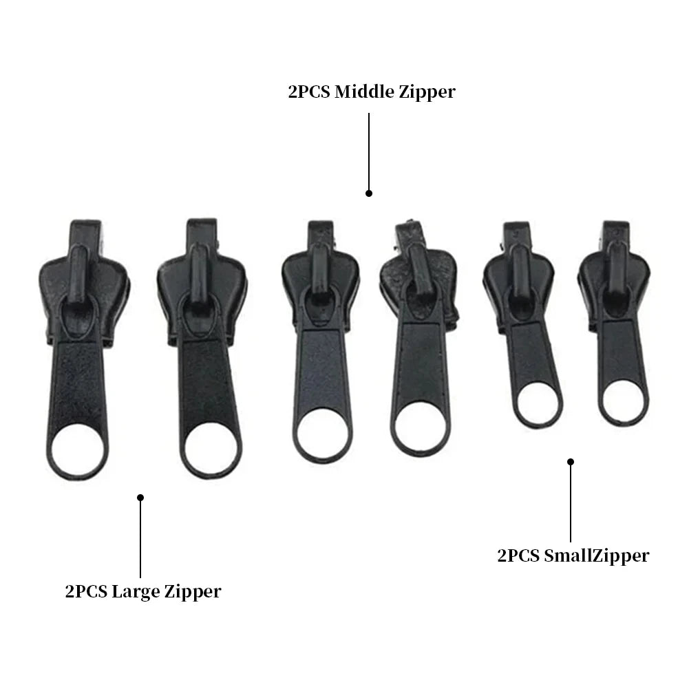 Universal Zipper Repair Kit with 3 Slider Sizes