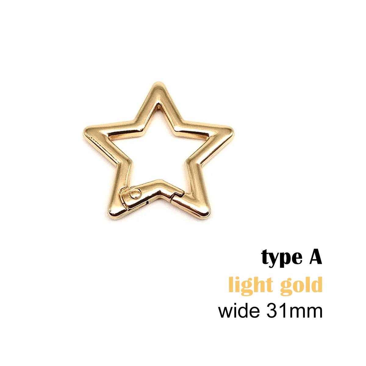Star-Shaped Zinc Alloy Carabiner Clip for Bags and Belts