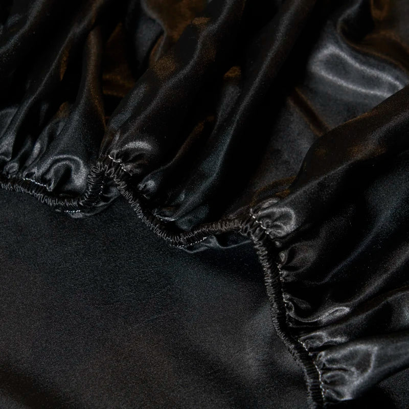 Silky Ice Silk Fitted Sheet with Elastic Edge
