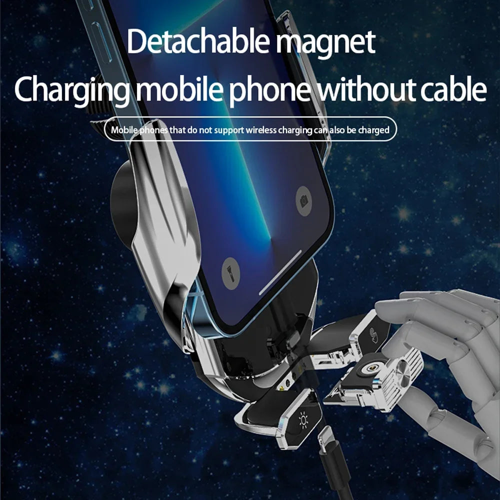 150W Magnetic Wireless Car Charger Mount with Auto-Clamping Cradle