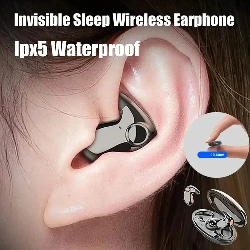 Invisible TWS Bluetooth Earbuds with Charging Case