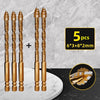 Carbide Four-Blade Serrated Drill Bit Set 6-10mm for Tile, Ceramic, and Stone