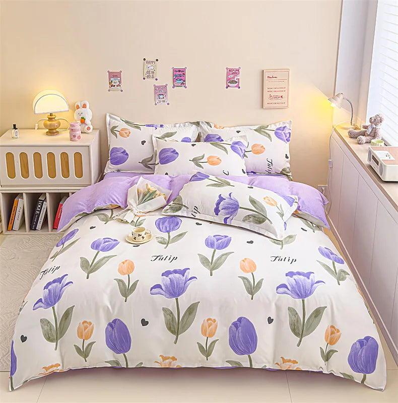 Brushed Polyester Duvet Cover with Matching Pillowcases