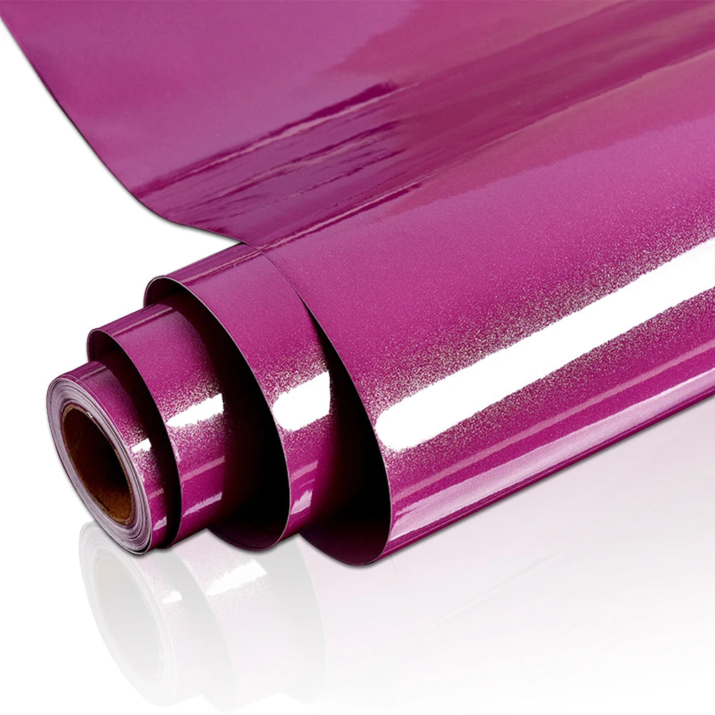 Roll of waterproof self-adhesive marble wallpaper in a vibrant magenta color