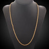 Collar de Cadena Trenzada de Plata de Ley con Baño de Oro de 18K
