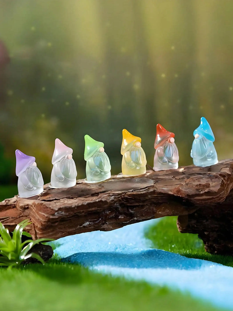 Mini Resin Gnome Figurines (Set of 10)