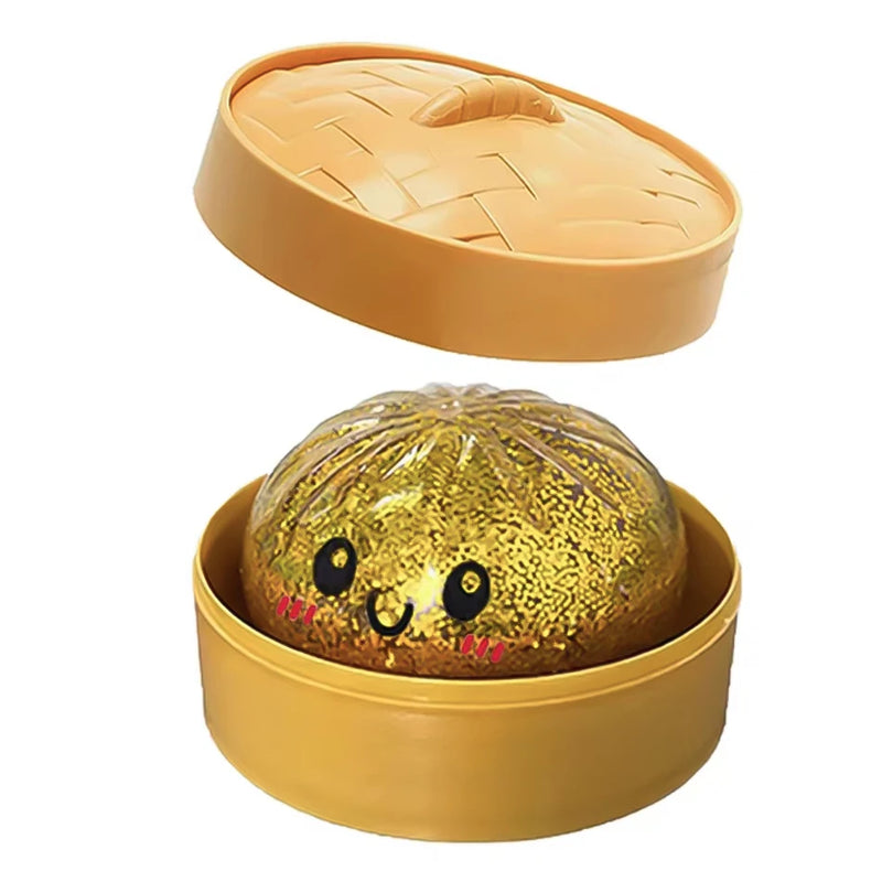 Juguete Squishy de Dumpling con Purpurina