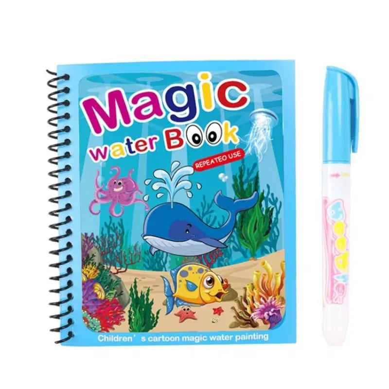Cahier de Peinture Magique à l'Eau Réutilisable avec Stylo