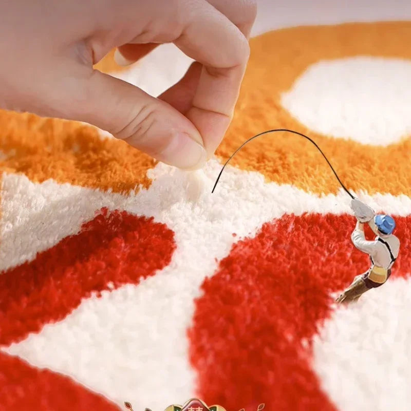 Butterfly-Shaped Plush Rug with Non-Slip Backing
