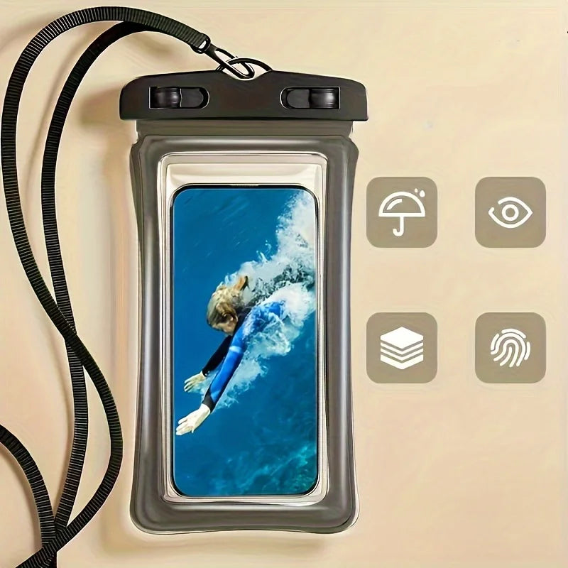 Clear Waterproof Phone Pouch with Neck Strap