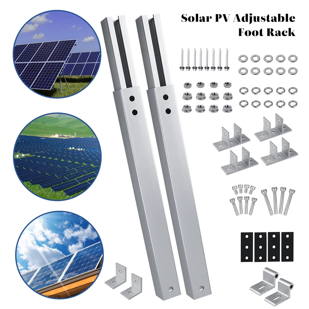 Adjustable Aluminum Solar Panel Mounting Bracket Kit