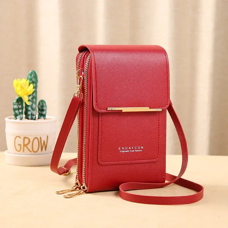 Women's Crossbody Wallet Bag with Touchscreen Phone Pocket