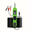 Grüner digitaler Auto-Schaltkreis-Tester mit Sonde und LED-Spannungsanzeige neben einer Spule Kabel.