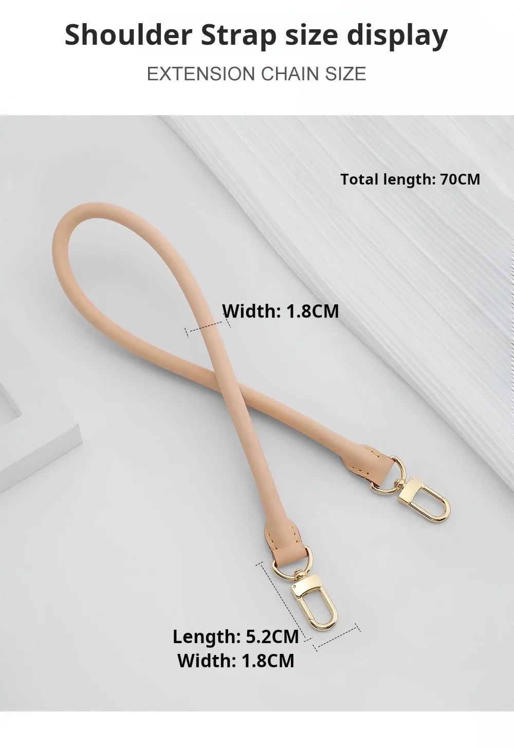 Genuine Leather Bag Strap for Classic Handbags