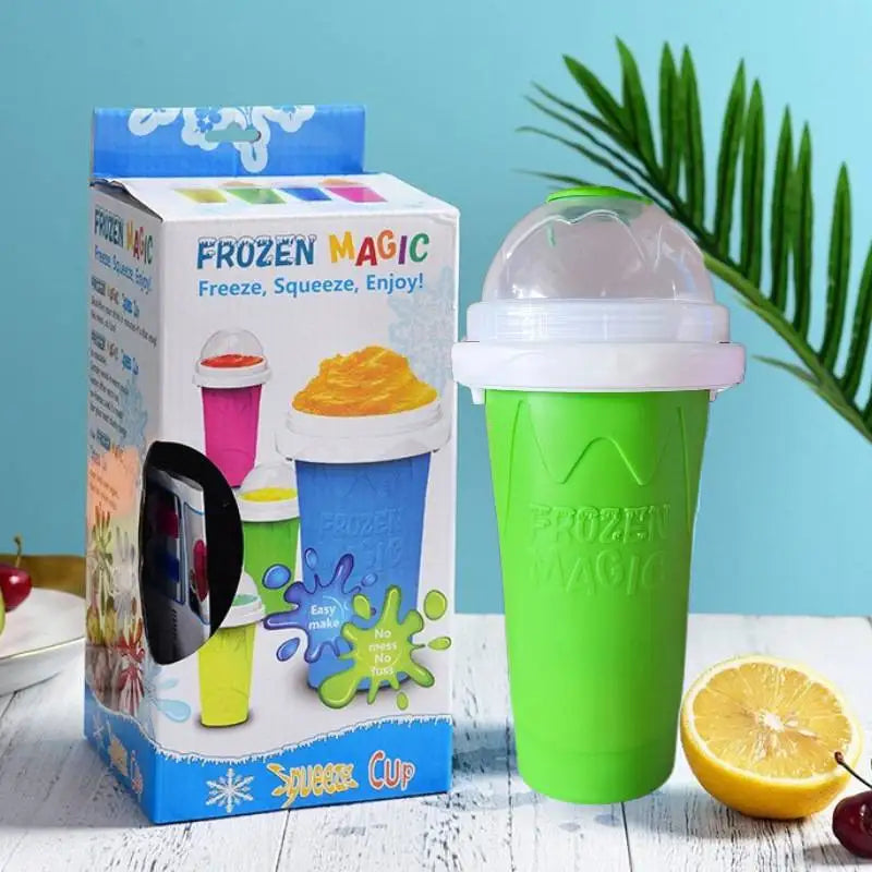 Portable DIY Slushy Maker Cup with Lid and Straw