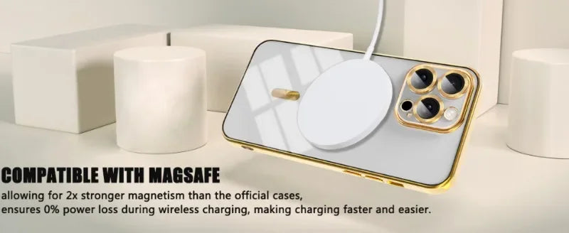 Clear Magnetic iPhone Case with Camera Lens Protector