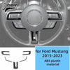 Carbon fiber decorative trim kit for Ford Mustang steering wheel and interior