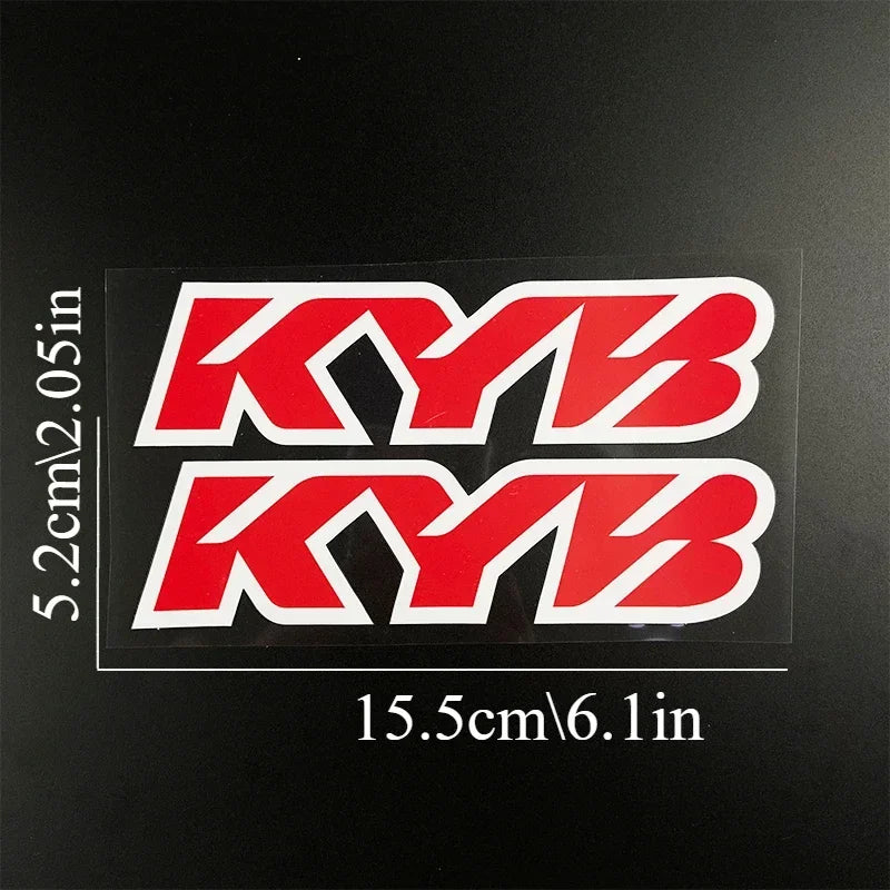 KYB Fork Suspension Decal Stickers for Motorcycles (2-Pack)