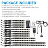 RGB Motorcycle Under-Glow LED Light Kit with Remote