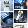A collection of six leading high-speed cooling technologies and features for a portable handheld fan.