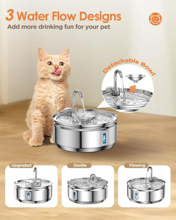 Stainless Steel Cat Water Fountain