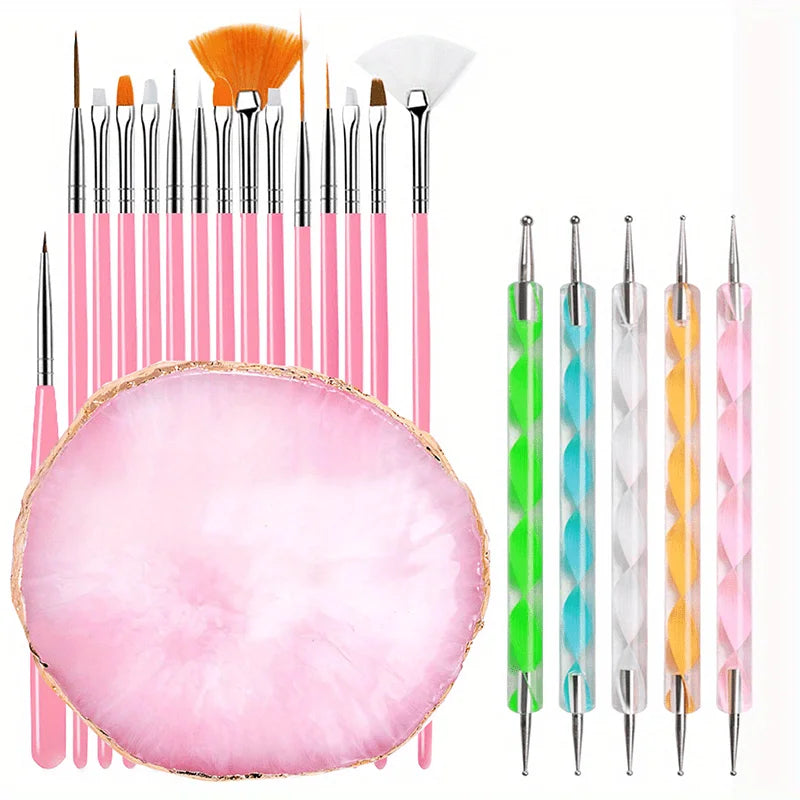 21-Piece Professional Nail Art Brush Set